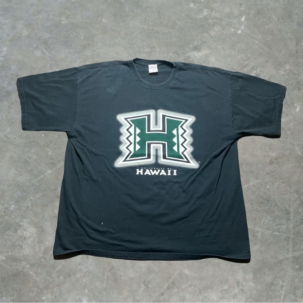 ☀️ Hawaii Rainbow Warriors College Graphic Tee Mens Size XXL Black Green